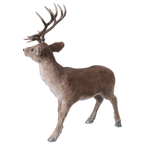Cerf de Noël fourrure artificielle 30x55x65 cm 4