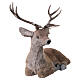 Cervo seduto statua pelliccia artificiale Natale 25x45x45 cm s3