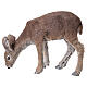 Cervo che bruca statua pelliccia artificiale Natale 15x40x32 cm s1