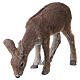 Cervo che bruca statua pelliccia artificiale Natale 15x40x32 cm s2
