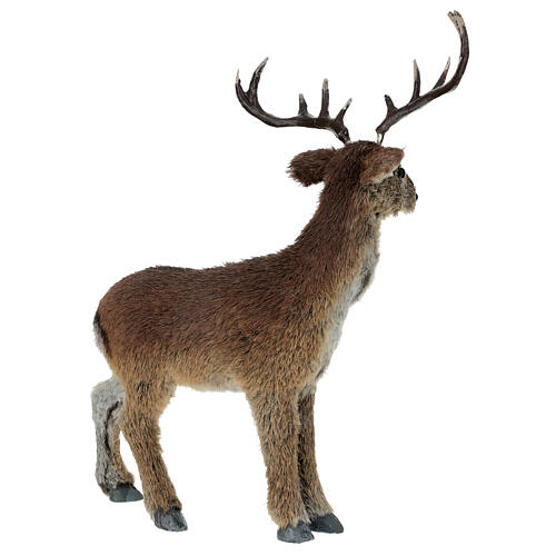 Artificial fur deer Christmas statue, 15x27x35 cm 3