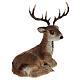Sitting deer statue with artificial fur, Christmas decoration, 6x9x9 in s3