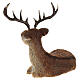 Seated Deer Artificial Fur Christmas Statue, 15x24x24 cm s4