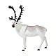 Estátua de veado decorativo chifres escuros Natal 150x55x180 cm s1