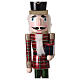 Checkered attire nutcracker with gift in 100% FSC pine wood, 30 in s2