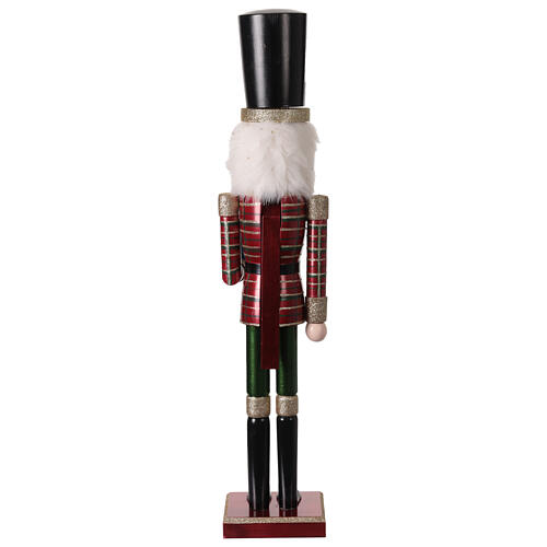 Pine Wood Nutcracker Checkered Outfit with Gift 100% FSC, 75 cm 8