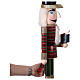 Pine Wood Nutcracker Checkered Outfit with Gift 100% FSC, 75 cm s5