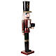 Pine Wood Nutcracker Checkered Outfit with Gift 100% FSC, 75 cm s7