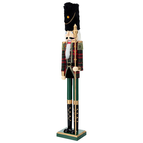 Nutcracker with checkered attire, 100% FSC pine wood, 24 in 4