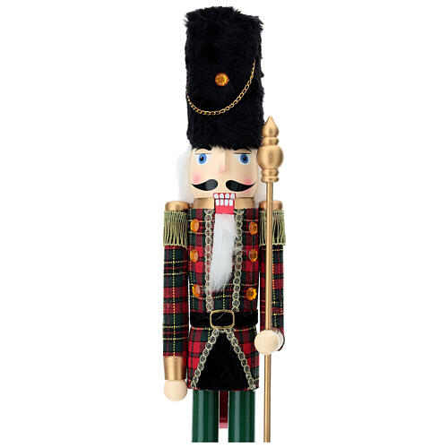 Nutcracker with checkered attire, 100% FSC pine wood, 24 in 5