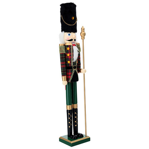 Nutcracker with checkered attire, 100% FSC pine wood, 24 in 6