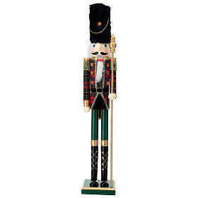 Checkered Jacket Pine Wood Nutcracker 100% FSC 60 cm