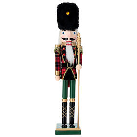 Pine Wood Nutcracker Checkered Jacket FSC 100% 40 cm