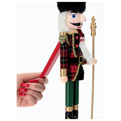 Pine Wood Nutcracker Checkered Jacket FSC 100% 40 cm 3