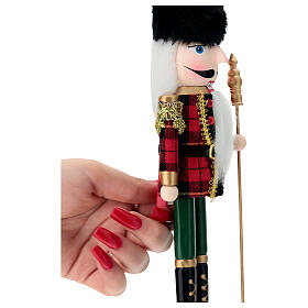 Nutcracker in checkered jacket, 100% FSC pine wood, 10 in