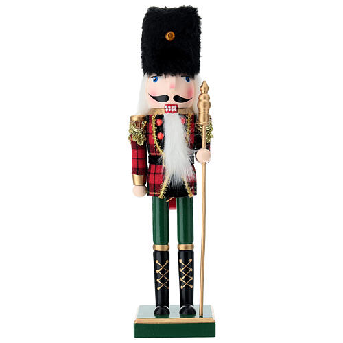 Nutcracker in checkered jacket, 100% FSC pine wood, 10 in 1