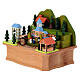 Town hall music box with train, beech wood, children's line s4