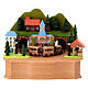 Wooden Town Hall Music Box with Train s1