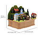 Wooden Town Hall Music Box with Train s3