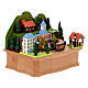 Wooden Town Hall Music Box with Train s5
