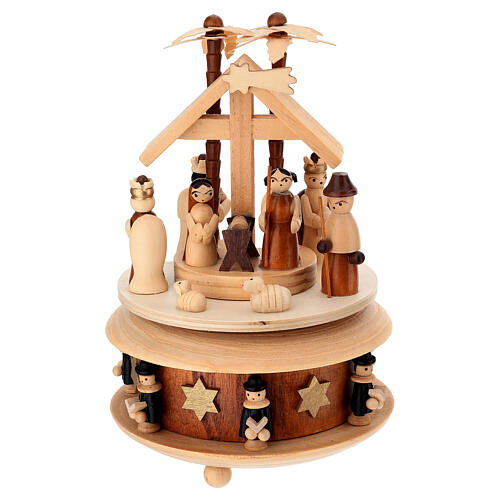 Carillon Nativité bois 20 cm ligne pour enfants 1