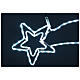 Cometa Natalizia con doppia stella a corrente LED bianco freddo int est 30x80 cm s3