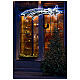 Stella cometa doppia natalizia 120x40 cm int est LED bianco ghiaccio a corrente s2