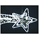 Stella cometa doppia natalizia 120x40 cm int est LED bianco ghiaccio a corrente s3
