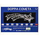 Stella cometa doppia natalizia 120x40 cm int est LED bianco ghiaccio a corrente s4
