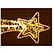 Stella cometa doppia natalizia int est LED bianco caldo 120x40 cm a corrente s3