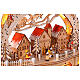 Villaggio Natalizio ad arco a batteria Led bianco caldo 30x45x12cm legno  s3