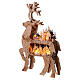 Battery-operated Christmas village, wooden reindeer, 28x17x4 in, warm white LEDs s3