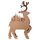 Village de Noël renne sur piles 70x45x10 cm LED bois s6