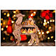 Villaggio Natalizio renna a batteria 70x45x10 cm LED legno s2