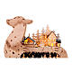 Villaggio Natalizio renna a batteria 70x45x10 cm LED legno s3