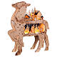 Villaggio Natalizio renna a batteria 70x45x10 cm LED legno s5