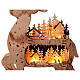 Villaggio Natalizio renna a batteria 70x45x10 cm LED legno s4