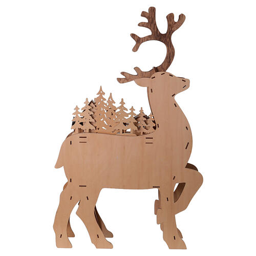 LED Wooden Christmas Village Reindeer Battery-powered, 70x45x10 cm 6