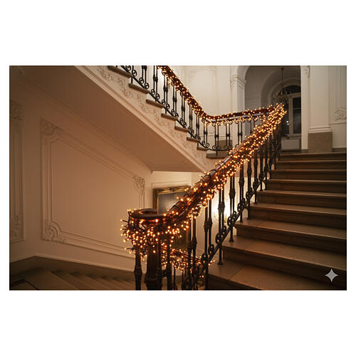 Lichterkette, warmweiß–bernstein – 20 m, 1000 LED, 220 V, innen/außen 3