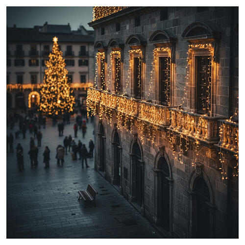 Christmas lights: 1500 warm white amber LEDs, 220V, indoor/outdoor 3