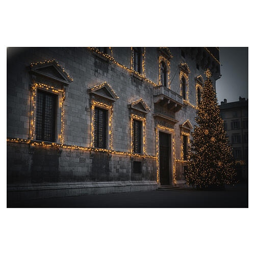 Luce Natalizia 1500 led bianco caldo ambrato  220V  int-est 1