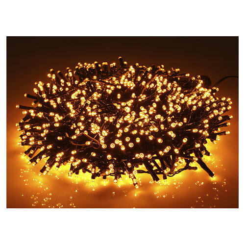 Luce Natalizia 1500 led bianco caldo ambrato  220V  int-est 2