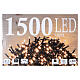 Luce Natalizia 1500 led bianco caldo ambrato  220V  int-est s5