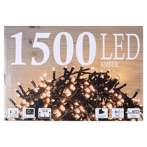 Christmas Lights 1500 LED Warm White Amber 220V Indoor-Outdoor 4