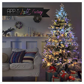 Luzes de Natal 800 LEDs RGB inteligente com controle remoto, aplicativo e música 40 m int/est