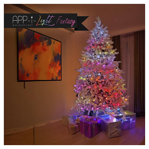 Guirlande lumineuse 1200 LEDs smart avec télécommande et application int/ext 48 m CÂBLE NOIR 1