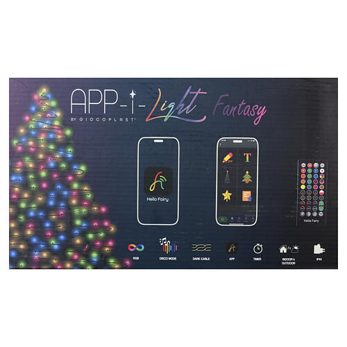 Catena luminosa 1200 led smart con telecomando e app int-est 48 m CAVO NERO  9