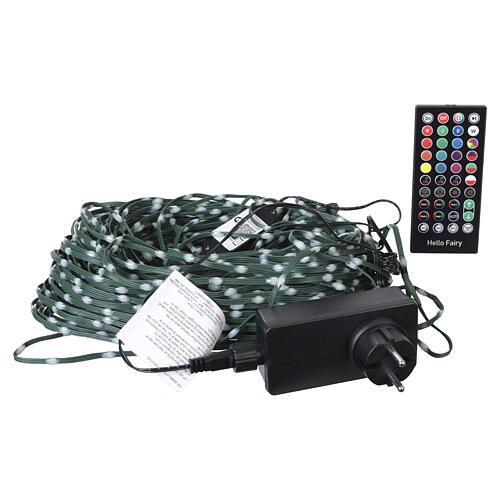 Catena luminosa 1200 led smart con telecomando e app int-est 48 m CAVO NERO  11