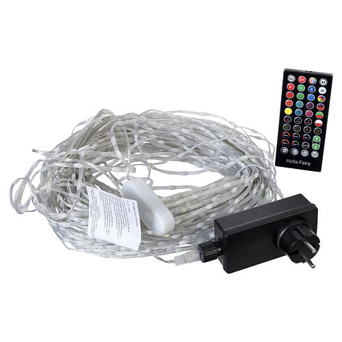 Guirlande lumineuse smart 1200 LEDs RGB télécommande et application 48 m usage int/ext 16