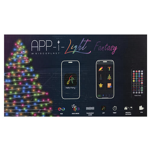 Catena luminosa smart 1200 Led RGB, telecomando e app, 48 metri, uso int/est 10